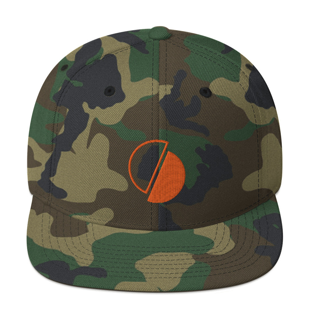 Half Circle Camo Snapback Hat